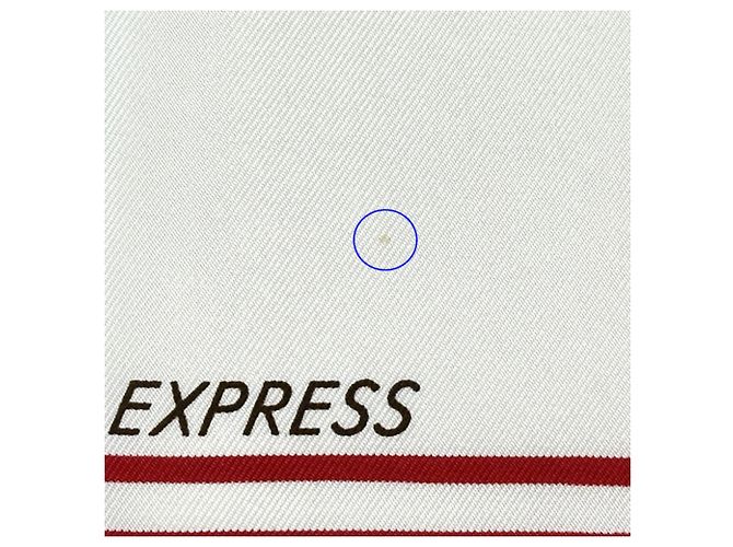 Sciarpa Hermès Carré 90 Faubourg Express Bianco Multicolore - vista 7