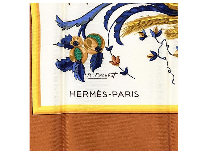 Silk In Foulard in seta Carre 90 di Hermès Multicolore Arancione - vista 3