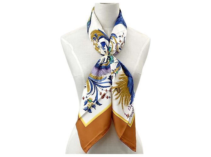 Silk In Foulard in seta Carre 90 di Hermès Multicolore Arancione - vista 8