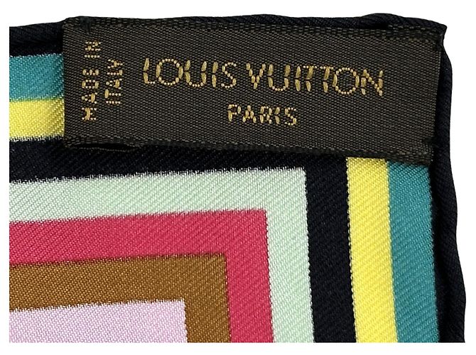 Seidenschal Monogramm Louis Vuitton Braun Schwarz Mehrfarben - Ansicht 3