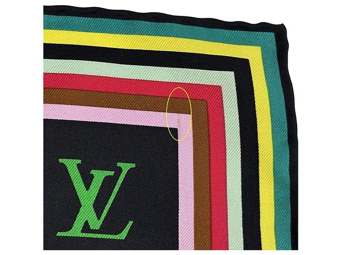 Seidenschal Monogramm Louis Vuitton Braun Schwarz Mehrfarben - Ansicht 5