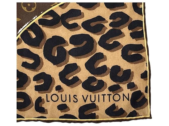Sciarpa in seta monogramma marrone Louis Vuitton - vista 2
