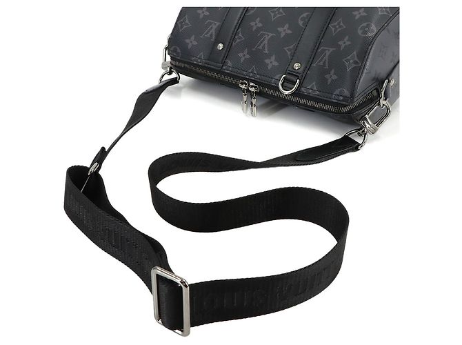 Schulterhandtasche Keepall City Monogram Eclipse Reverse Louis Vuitton Monogramm - Ansicht 5