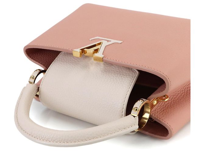 Borsa Capucines BB Louis Vuitton Rosa Grigio - vista 6