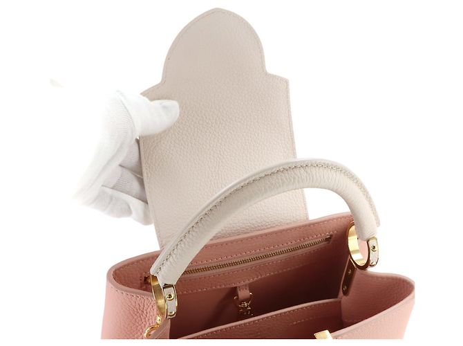 Borsa Capucines BB Louis Vuitton Rosa Grigio - vista 7