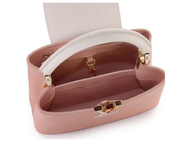 Borsa Capucines BB Louis Vuitton Rosa Grigio - vista 8