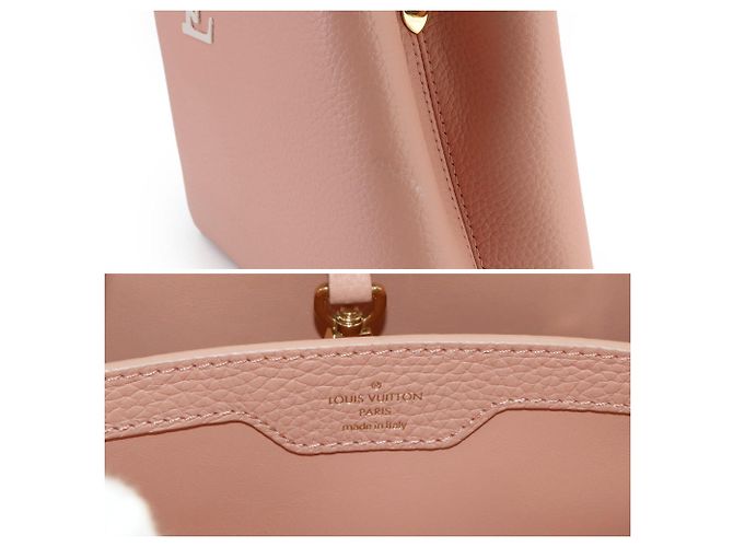 Borsa Capucines BB Louis Vuitton Rosa Grigio - vista 9