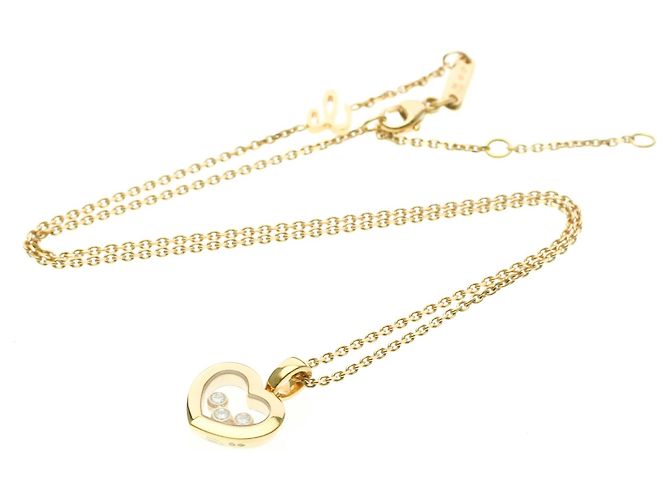 Collar Péndulo Chopard Happy Diamonds Dorado - vista 16
