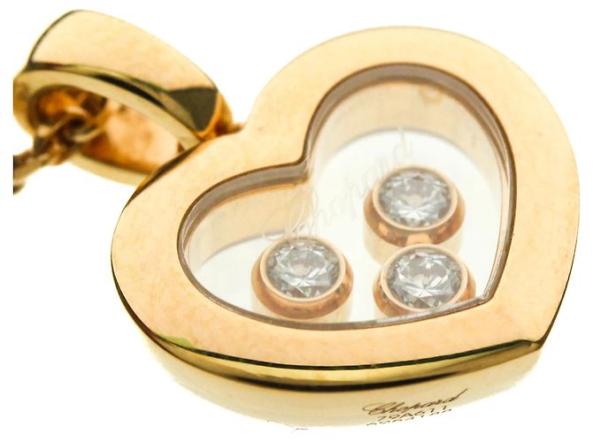 Collar Péndulo Chopard Happy Diamonds Dorado - vista 7