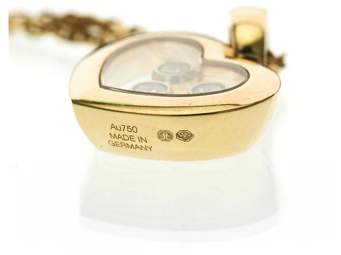Collar Péndulo Chopard Happy Diamonds Dorado - vista 9