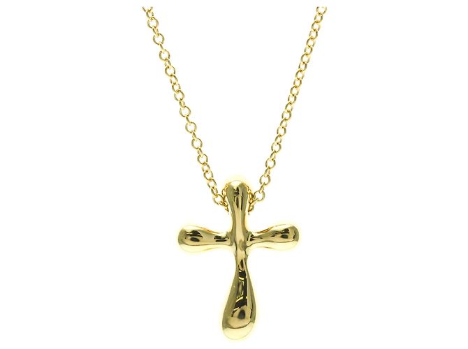 Tiffany & Co Collana croce piccola Tiffany in oro giallo 18K D'oro - vista 2