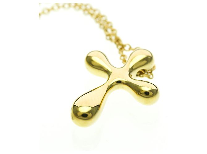 Tiffany & Co Collana croce piccola Tiffany in oro giallo 18K D'oro - vista 8
