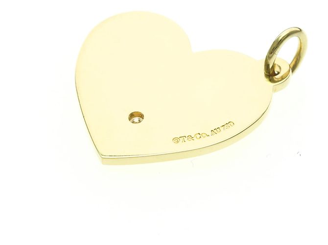 Tiffany & Co Collana pendente a cuore Tiffany in oro giallo 18K con diamante D'oro - vista 2