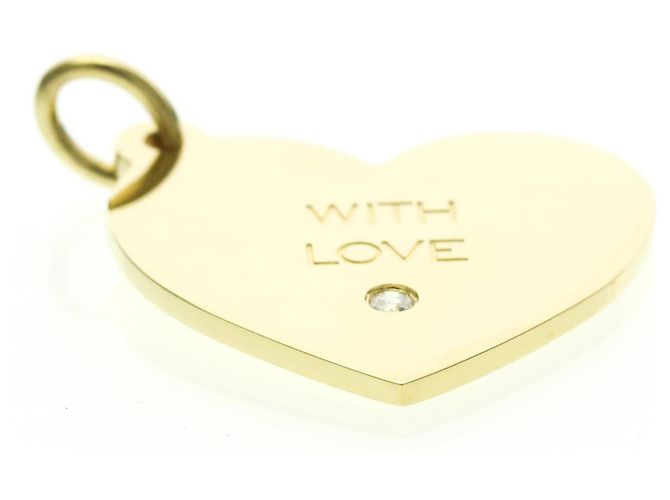 Tiffany & Co Collana pendente a cuore Tiffany in oro giallo 18K con diamante D'oro - vista 3