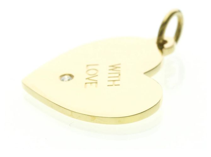 Tiffany & Co Collana pendente a cuore Tiffany in oro giallo 18K con diamante D'oro - vista 4