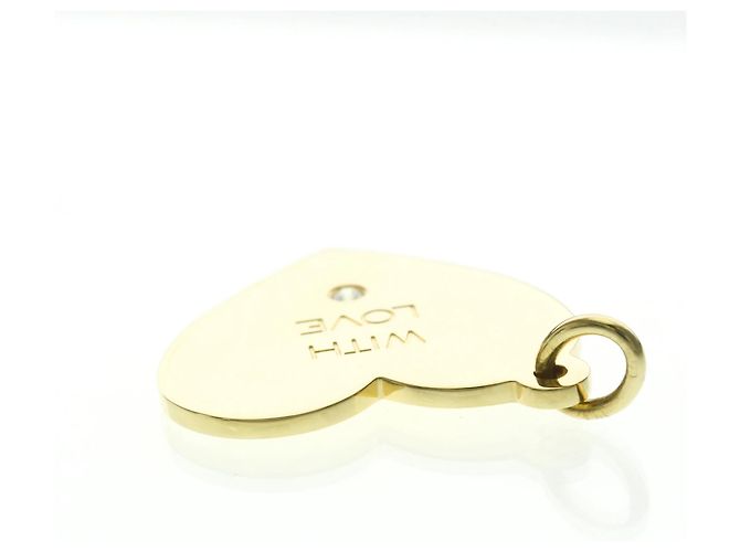 Tiffany & Co Collana pendente a cuore Tiffany in oro giallo 18K con diamante D'oro - vista 5