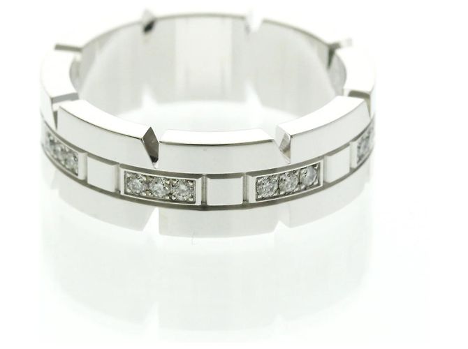 Anello Cartier Tank Française con Diamanti Argento - vista 2