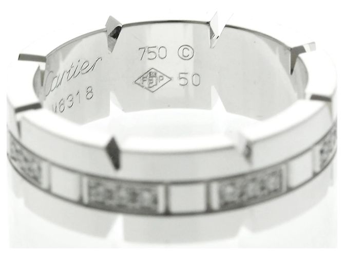 Anello Cartier Tank Française con Diamanti Argento - vista 6