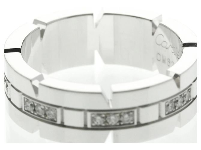 Anello Cartier Tank Française con Diamanti Argento - vista 8