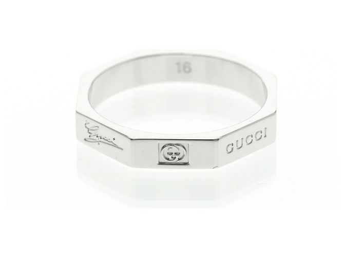 Anello Ottagonale Gucci Argento - vista 3