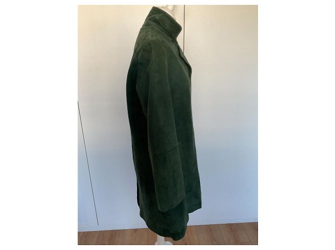 Nuevo abrigo de ante verde caqui de Gerard Darel Verde oscuro - vista 2