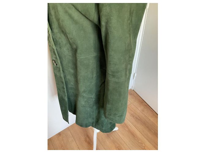 Nuevo abrigo de ante verde caqui de Gerard Darel Verde oscuro - vista 4