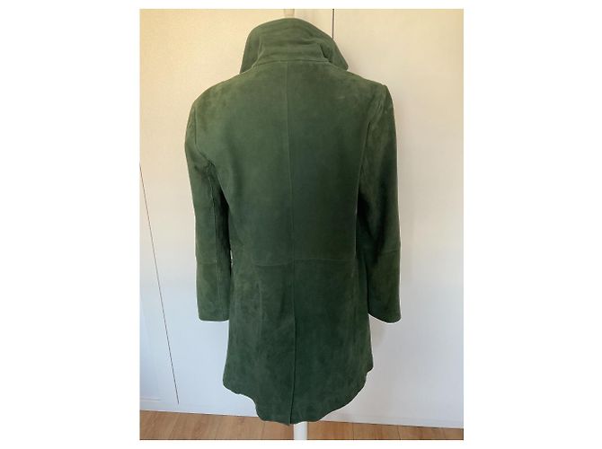 Nuevo abrigo de ante verde caqui de Gerard Darel Verde oscuro - vista 5