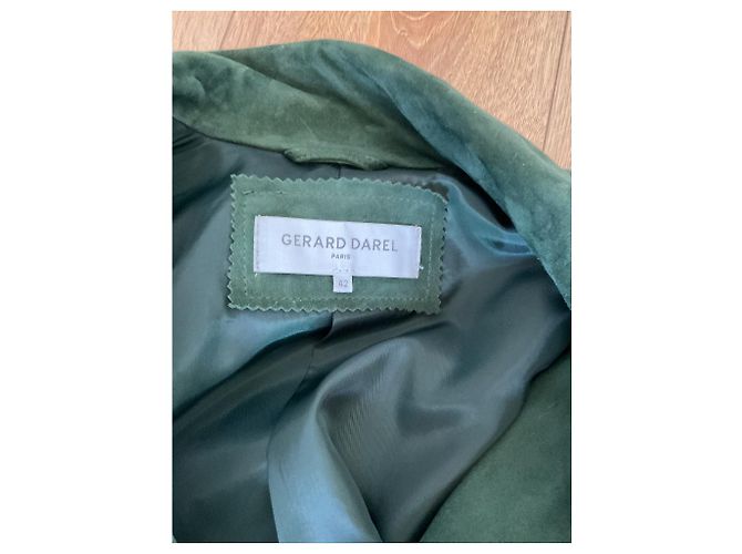 Nuevo abrigo de ante verde caqui de Gerard Darel Verde oscuro - vista 6