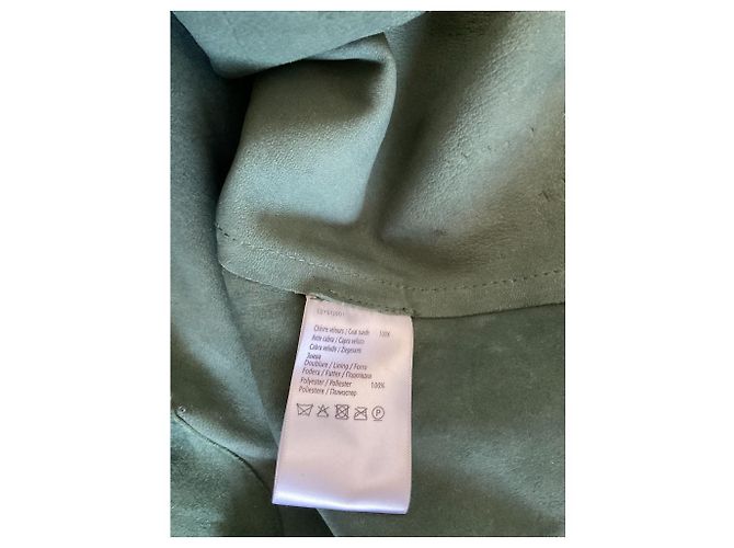 Nuevo abrigo de ante verde caqui de Gerard Darel Verde oscuro - vista 7