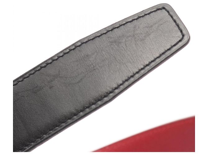 H-Constance Wendeledergürtel von Hermès für Männer Schwarz Rot - Ansicht 8