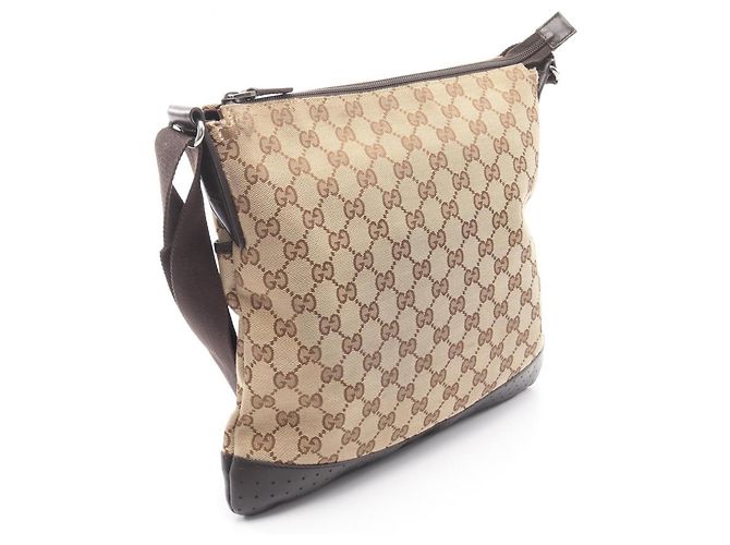 Gucci GG Canvas Schultertasche Braun Beige - Ansicht 2