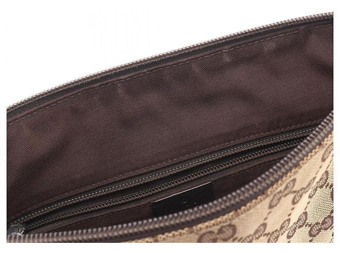 Gucci GG Canvas Schultertasche Braun Beige - Ansicht 8