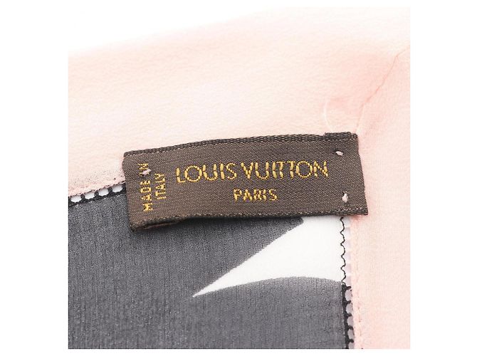Seidenschal Louis Vuitton Schwarz Pink Weiß - Ansicht 2