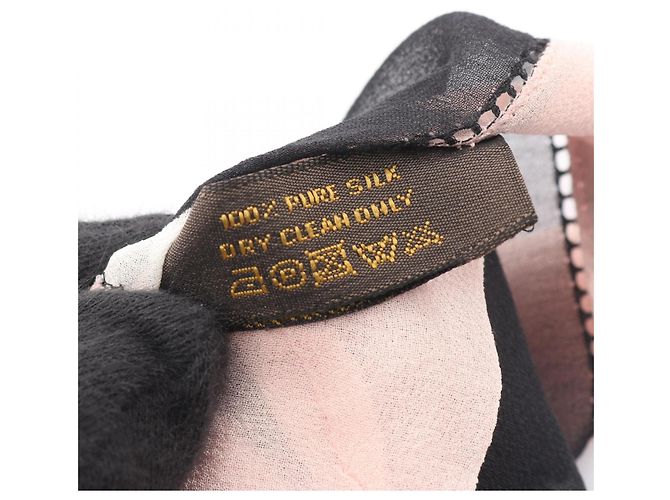 Seidenschal Louis Vuitton Schwarz Pink Weiß - Ansicht 3