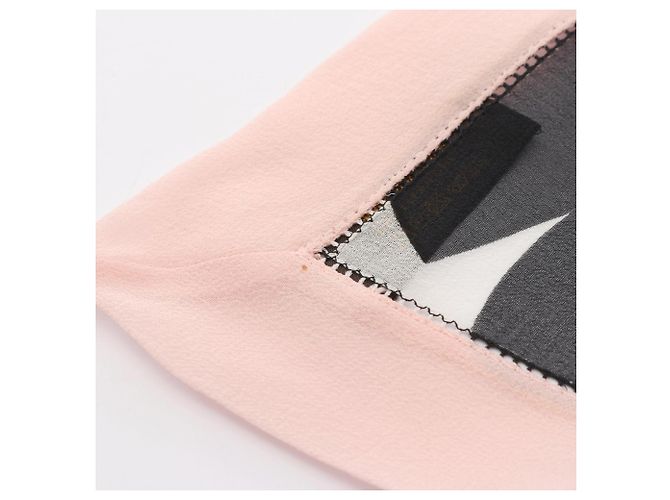 Seidenschal Louis Vuitton Schwarz Pink Weiß - Ansicht 4
