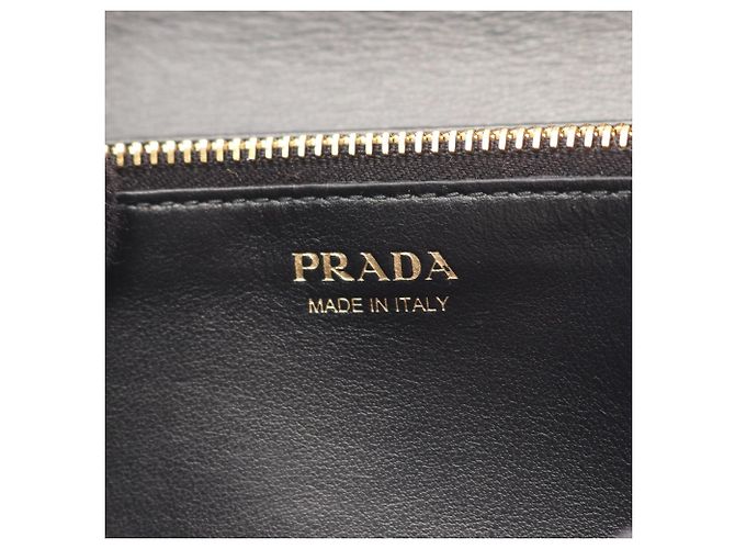 Prada VELLUTO RICAMO Bifold-Langbörse Schwarz Mehrfarben - Ansicht 4