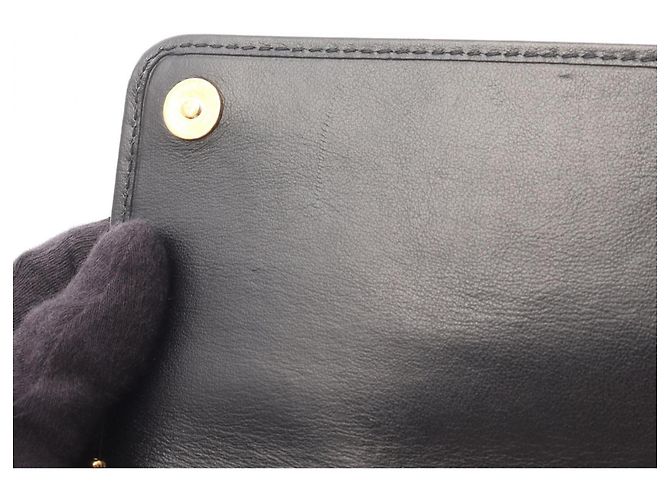 Prada VELLUTO RICAMO Bifold-Langbörse Schwarz Mehrfarben - Ansicht 5