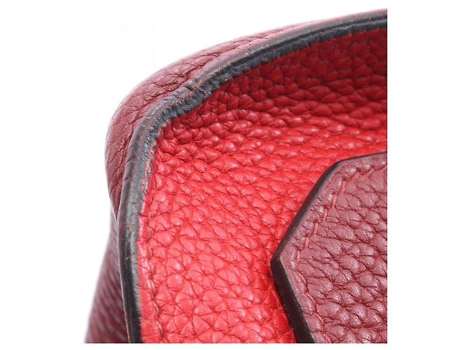 Borsa a Spalla Jypsiere 28 di Hermès Rosso Bordò - vista 10