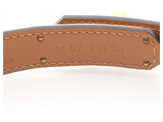 Cinturón Kelly de Hermès en cuero Epsom Castaño Dorado - vista 5