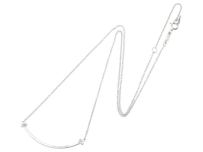 Collana T Smile Small in Oro Bianco di Tiffany & Co. Argento - vista 2