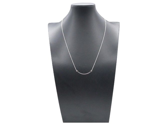 Collana T Smile Small in Oro Bianco di Tiffany & Co. Argento - vista 5