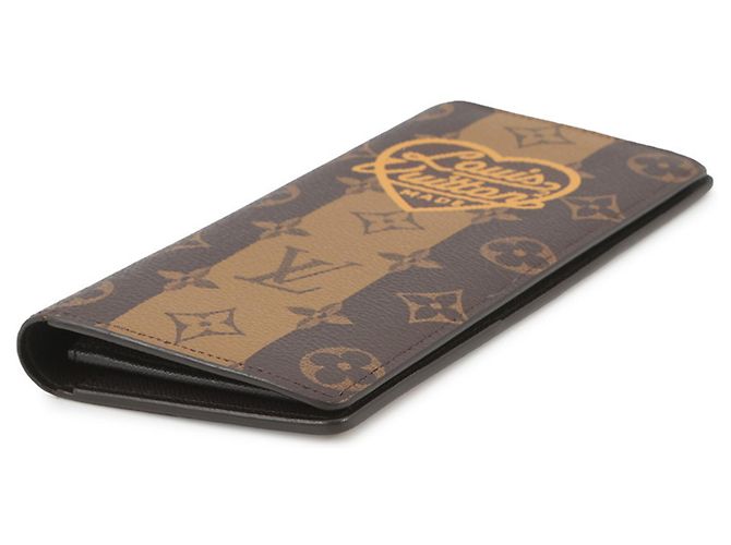 Cartera Brazza Monogram Stripe Louis Vuitton Castaño - vista 2