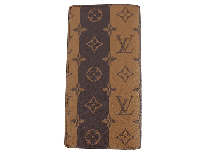 Cartera Brazza Monogram Stripe Louis Vuitton Castaño - vista 3