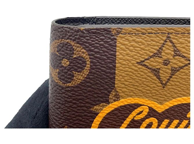 Cartera Brazza Monogram Stripe Louis Vuitton Castaño - vista 6