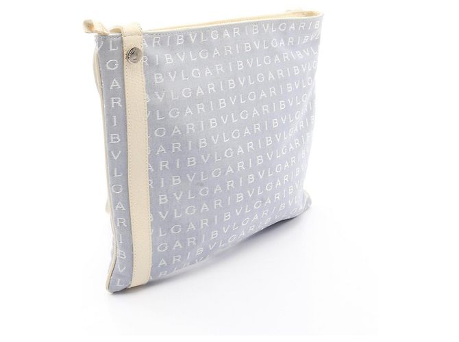 Bulgari Borsa a Spalla Bvlgari Logo Mania Bianco Blu - vista 2
