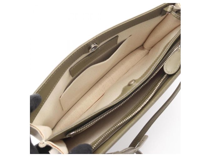 Everyday Borsa a spalla in tela e pelle Balenciaga khaki e bianca Bianco Cachi - vista 3
