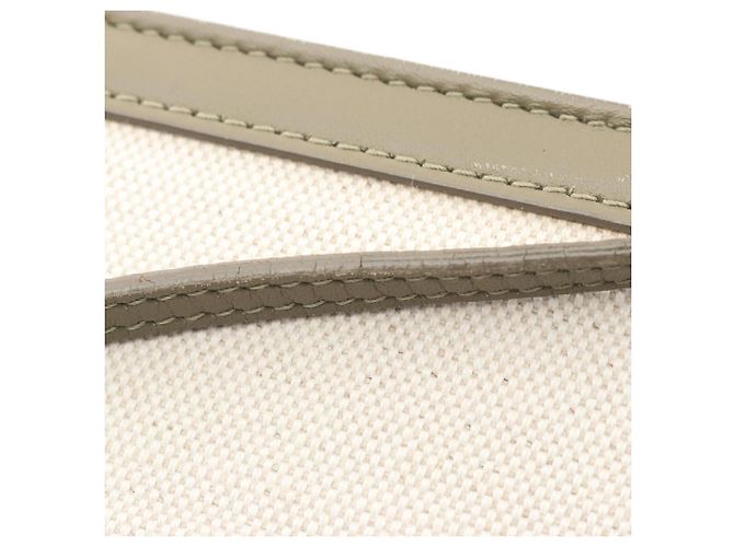 Everyday Borsa a spalla in tela e pelle Balenciaga khaki e bianca Bianco Cachi - vista 5