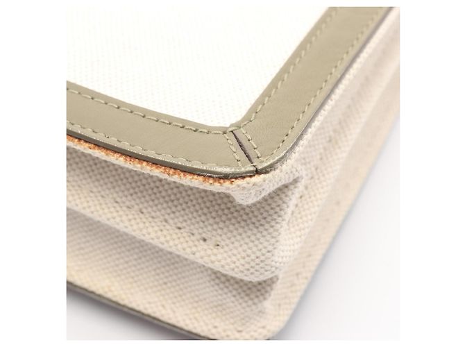 Everyday Borsa a spalla in tela e pelle Balenciaga khaki e bianca Bianco Cachi - vista 8