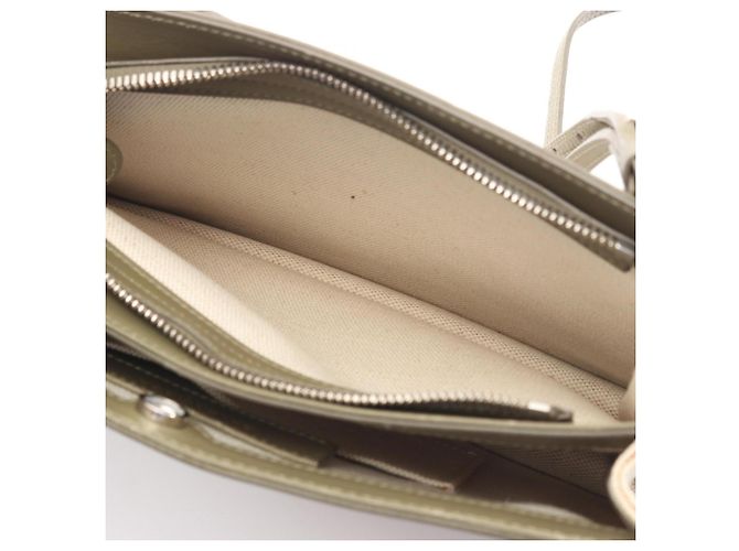Everyday Borsa a spalla in tela e pelle Balenciaga khaki e bianca Bianco Cachi - vista 9