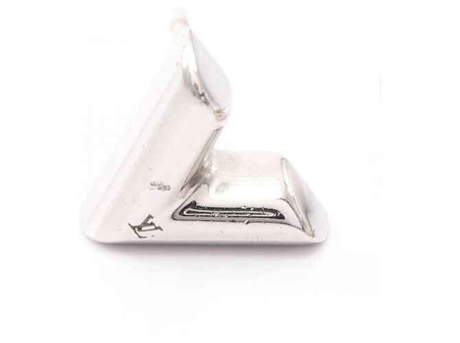 Pendientes Essential V Louis Vuitton Plata - vista 3